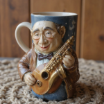 coffe song mug - "coffee mug with a sleepy jazz singer"