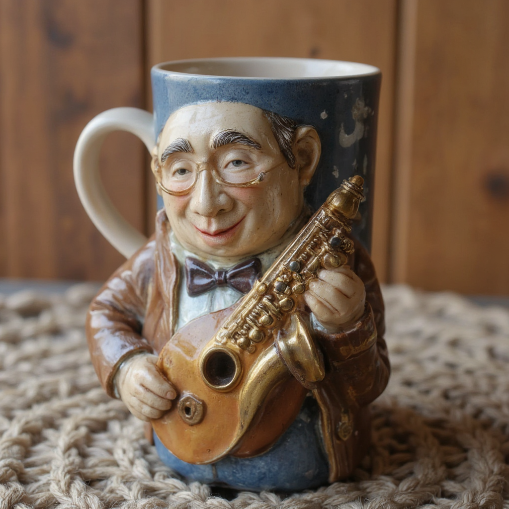 coffe song mug - "coffee mug with a sleepy jazz singer"